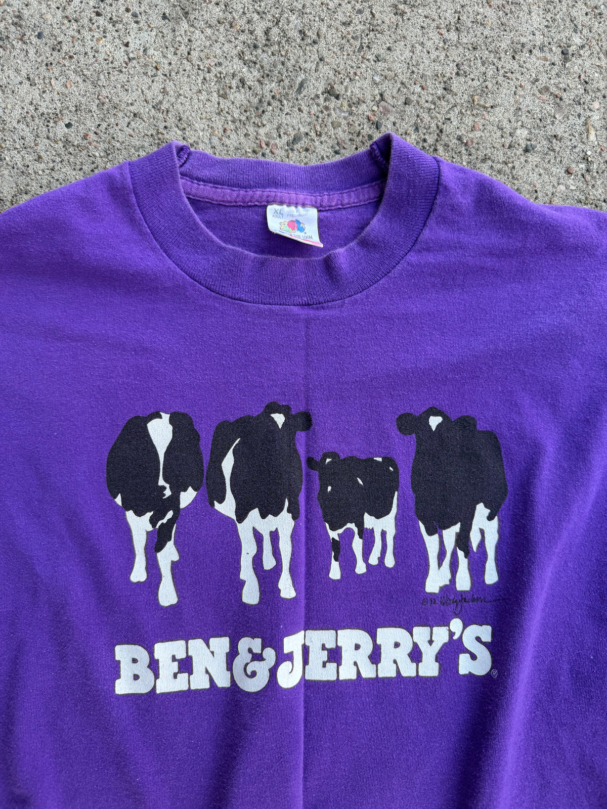 Vintage 1992 Ben & Jerry’s Vermonts Finest Cow tee XL