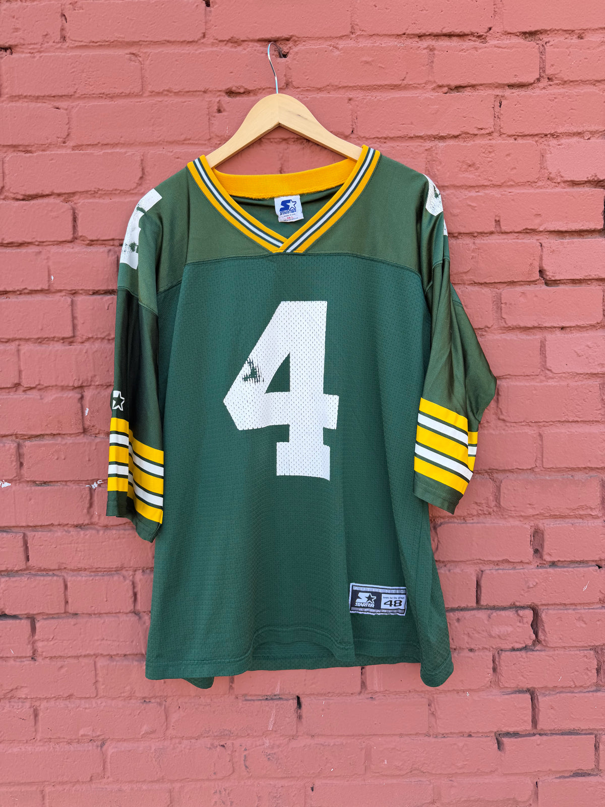 Vintage 90s Brett Favre Green Bay Packers NFL Starter Jersey size 48
