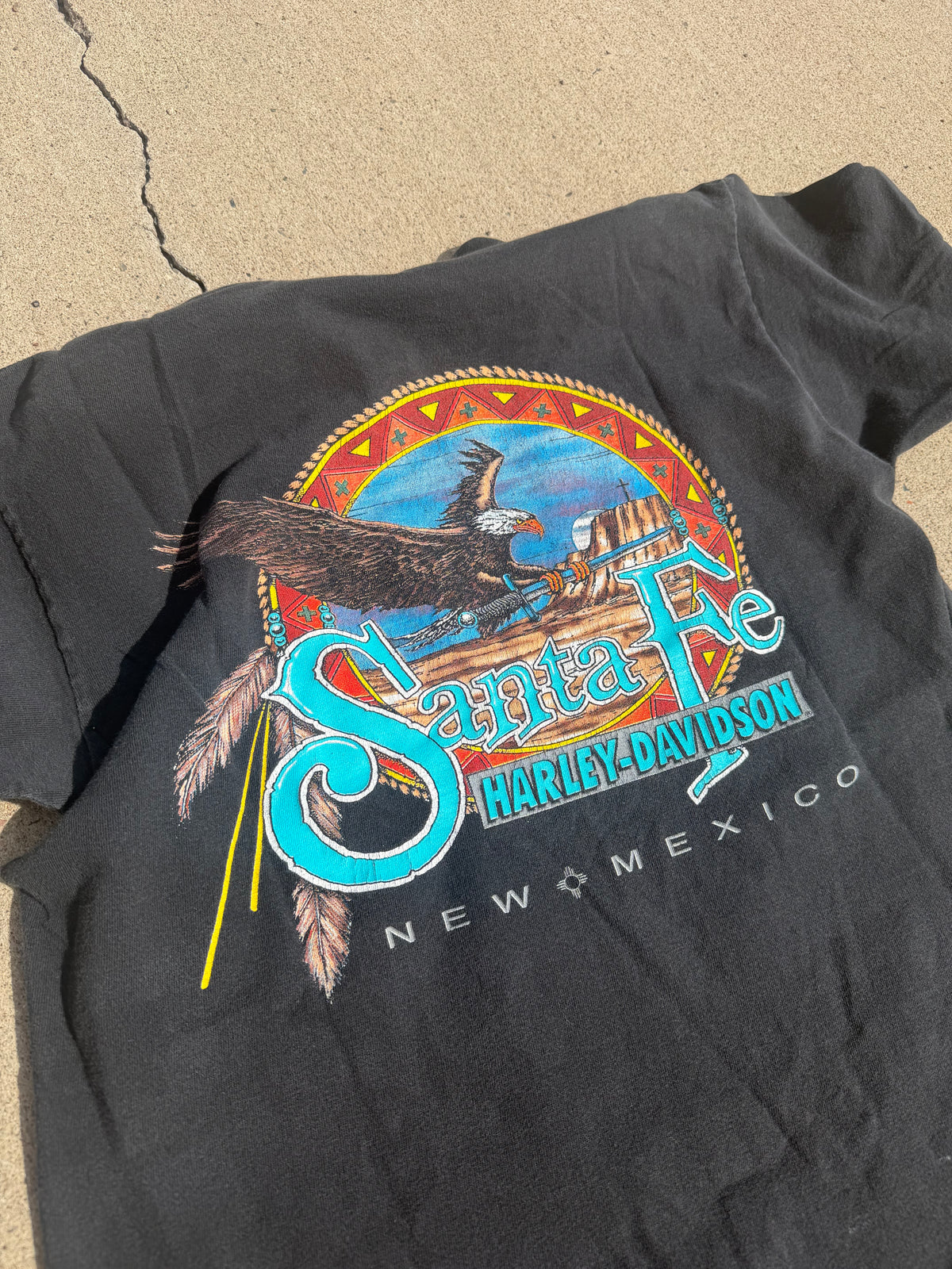 Vintage 00s Harley-Davidson Santa Fe tee sz Md