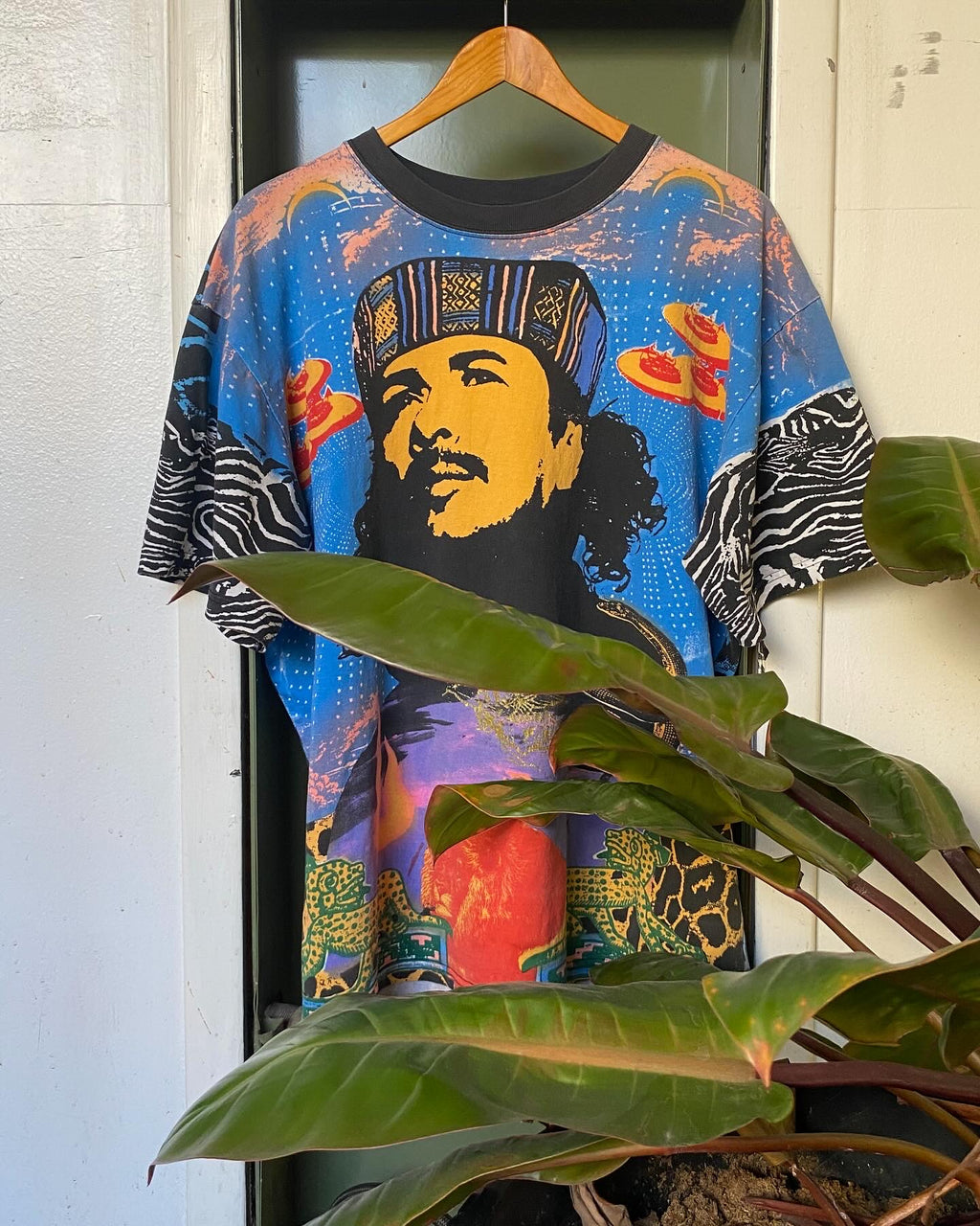 Vintage Heavens Smile Carlos Santana AOP t-shirt