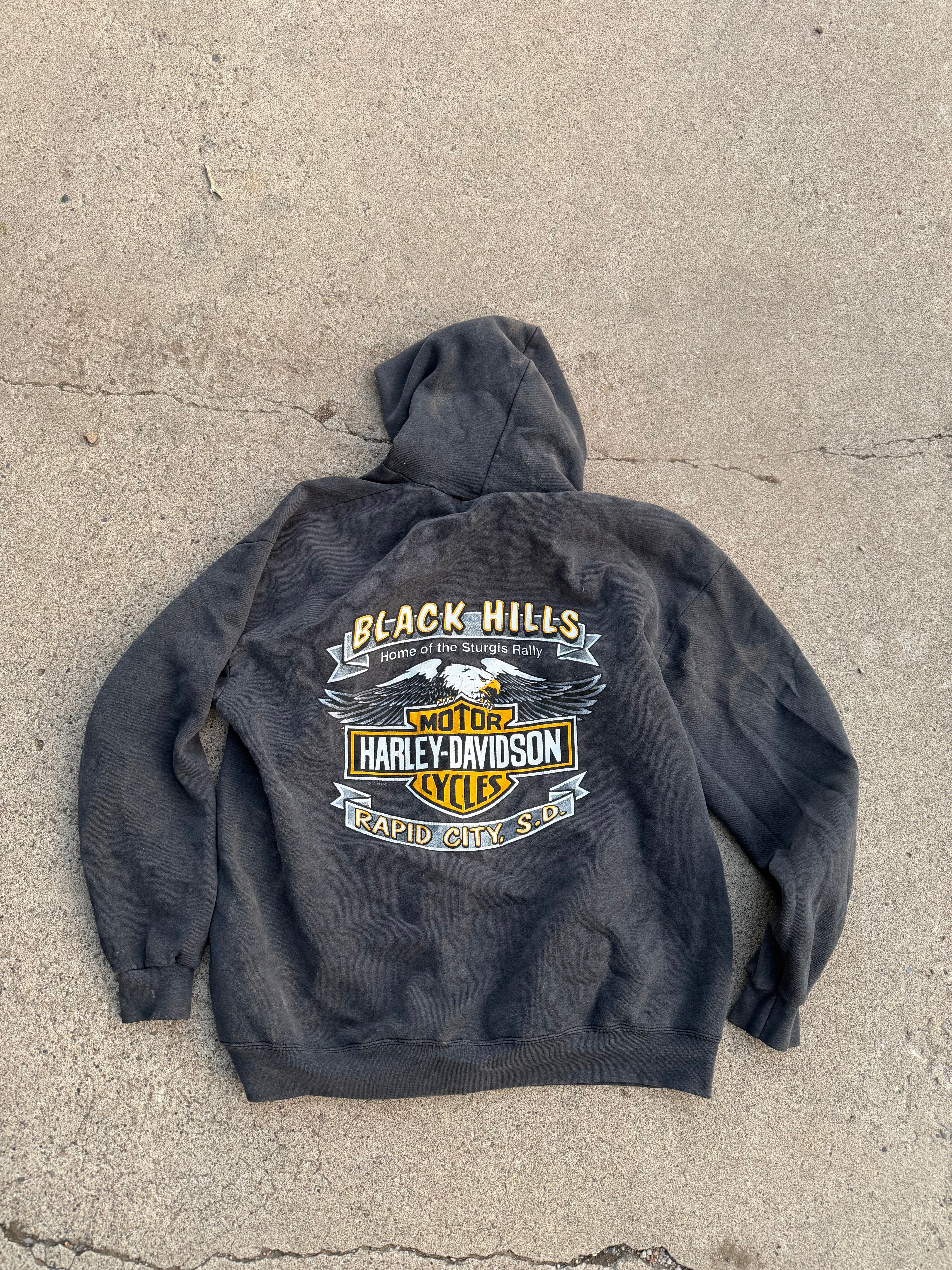 Vintage 2000 Harley-Davidson Sturgis 60th Anniversary Zip-Up Hoodie