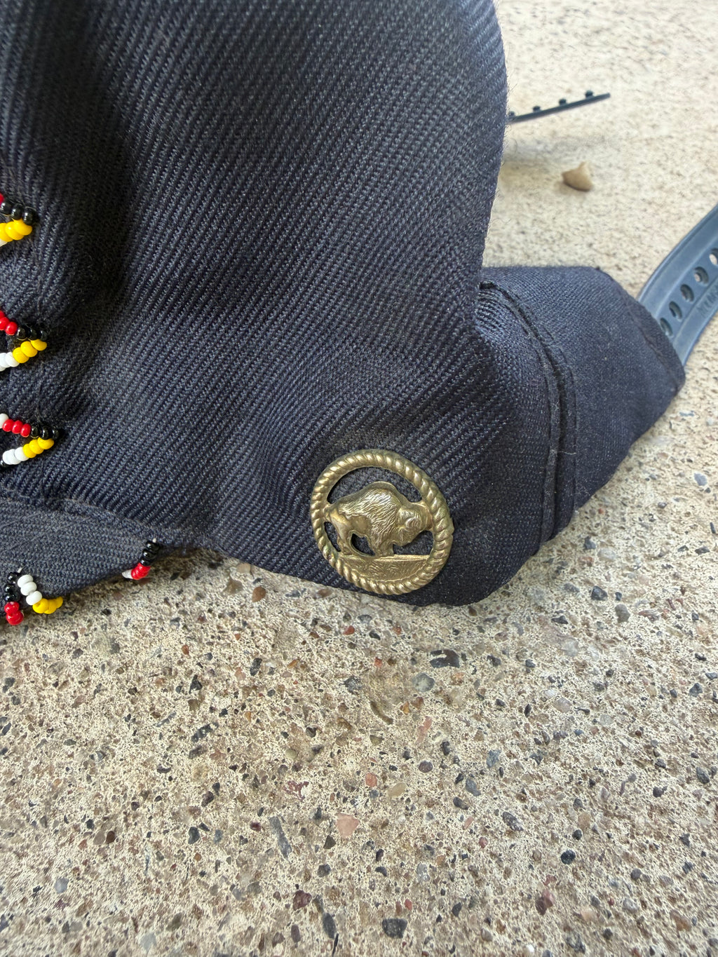 Vintage Native American Indigenous Bead Work Snapback Cap