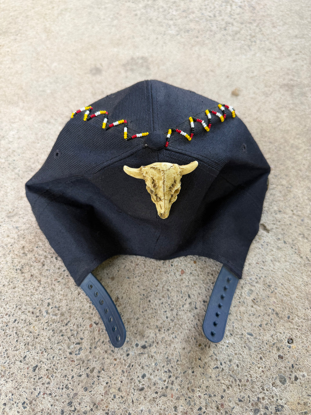 Vintage Native American Indigenous Bead Work Snapback Cap