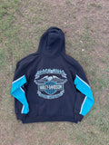 Vintage 90s Harley-Davidson Button Pull-Over Hoodie