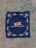 Vintage Harley-Davidson Neon Bolts bandana handkerchief