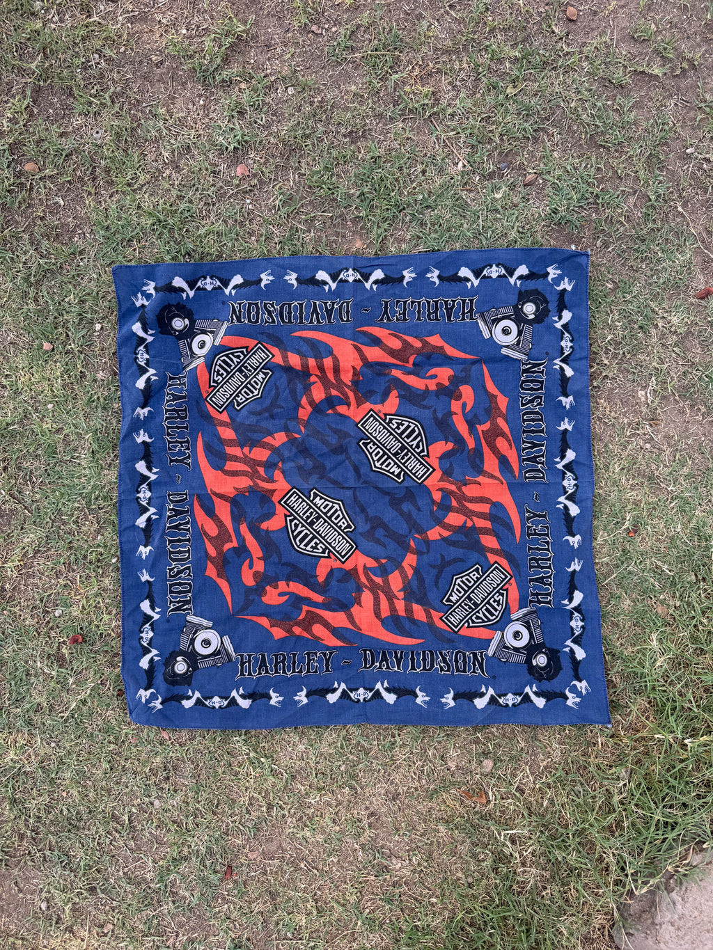Vintage Harley-Davidson TRIBAL Bandana Handkerchief