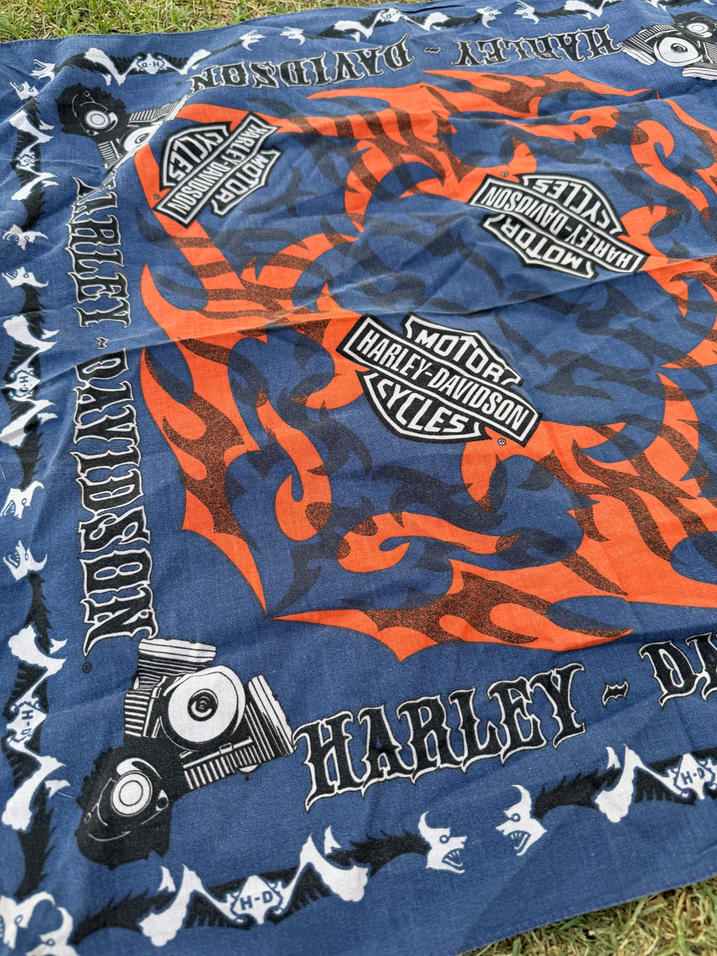 Vintage Harley-Davidson TRIBAL Bandana Handkerchief