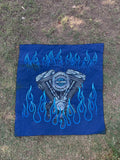 Vintage Harley-Davidson Motor Flames Bandana Handkerchief