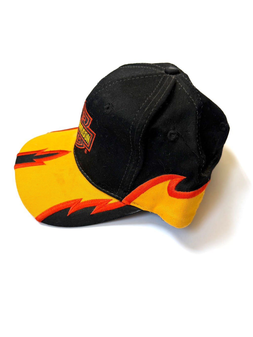 Vintage Harley-Davidson Flames Snapback Hat