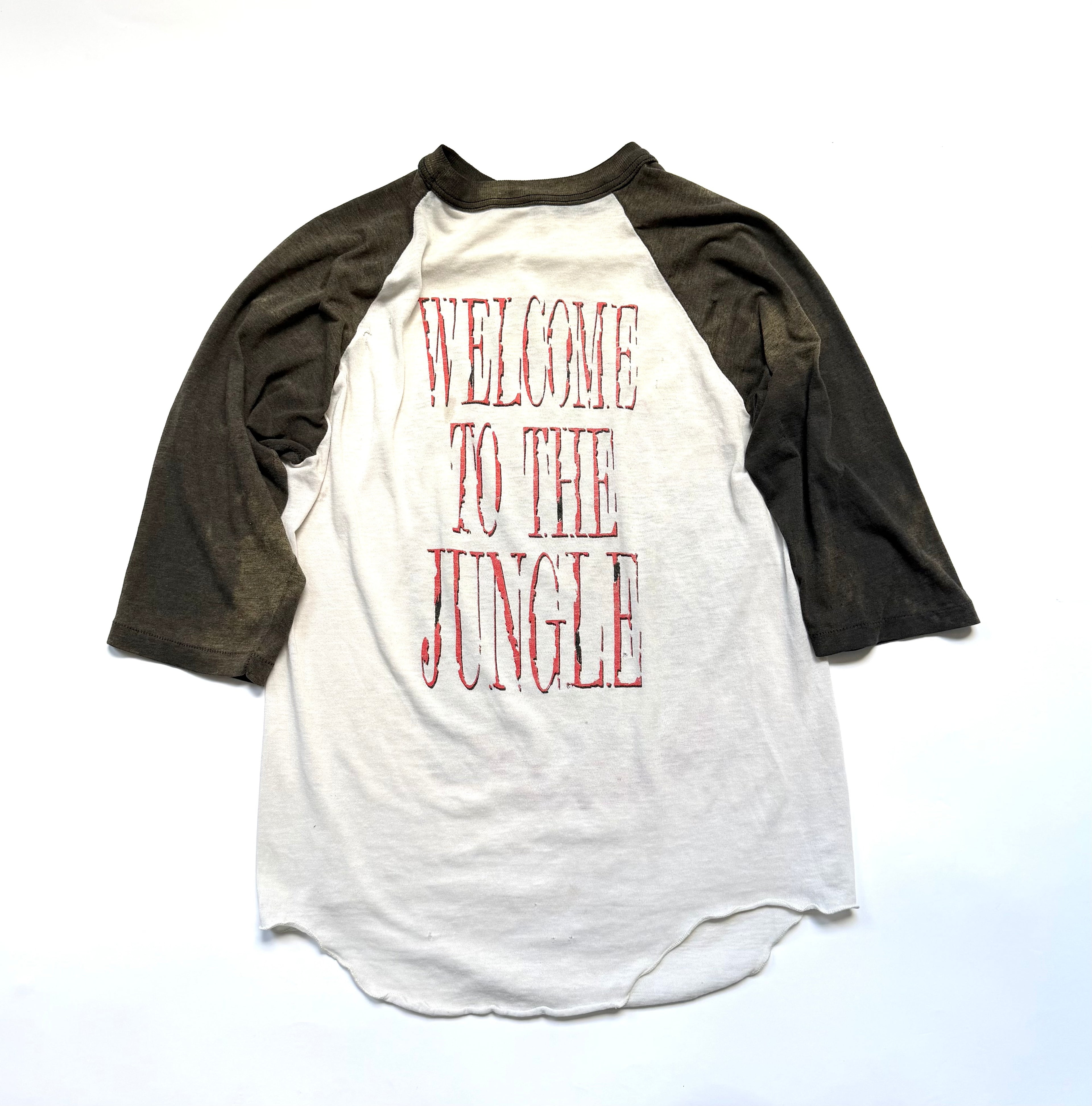 Vintage 1989 Guns And Roses "Welcome To The Jungle" 3/4 sleeve tee