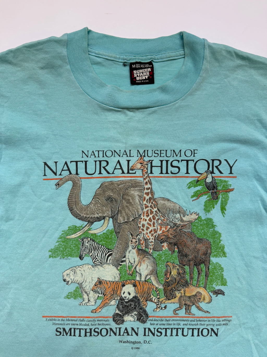 Vintage Natural History Museum Smithsonian Animals 50/50 tee