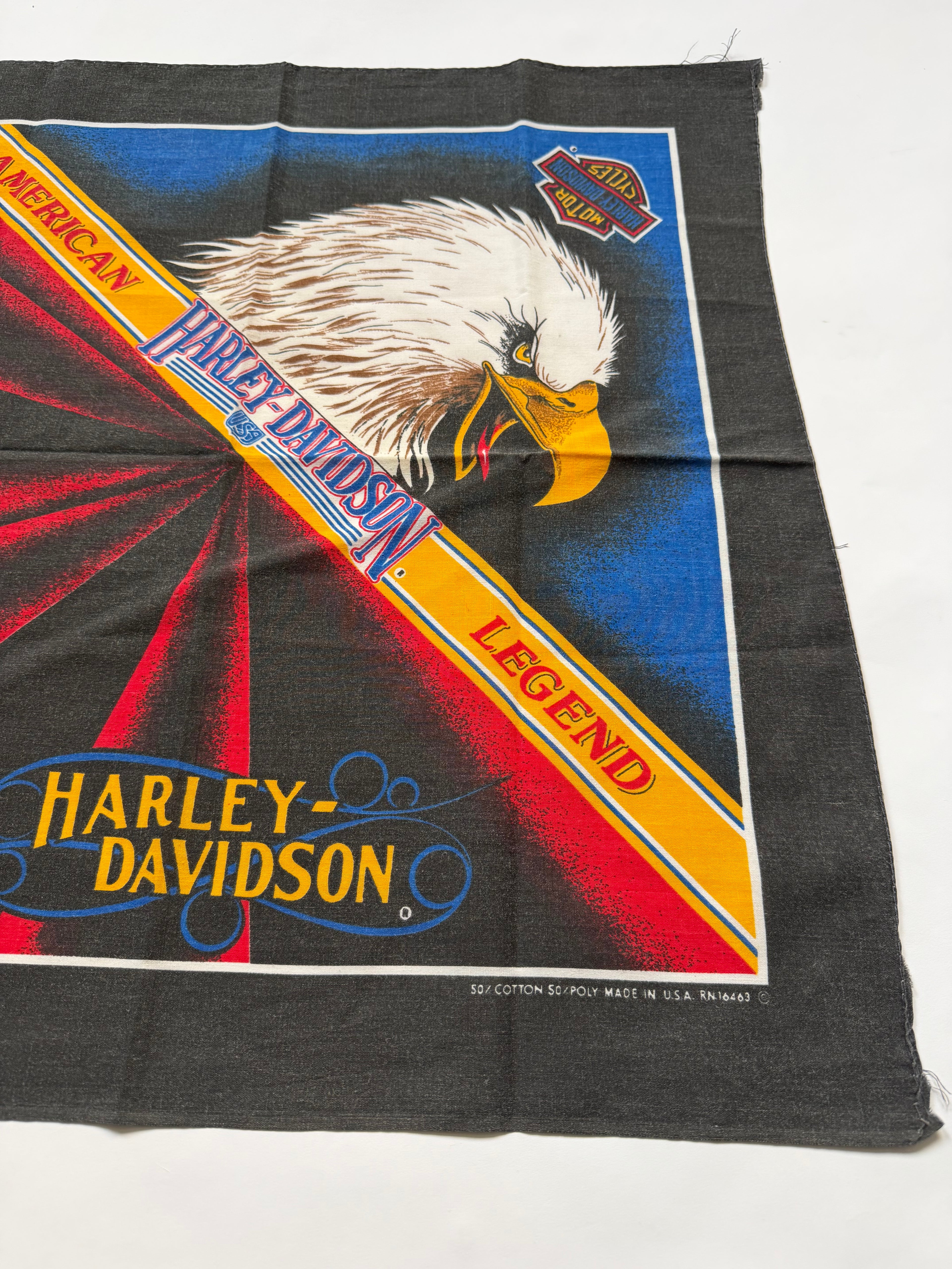 Vintage Harley-Davidson American Legend EAGLE print Bandana Handkerchief