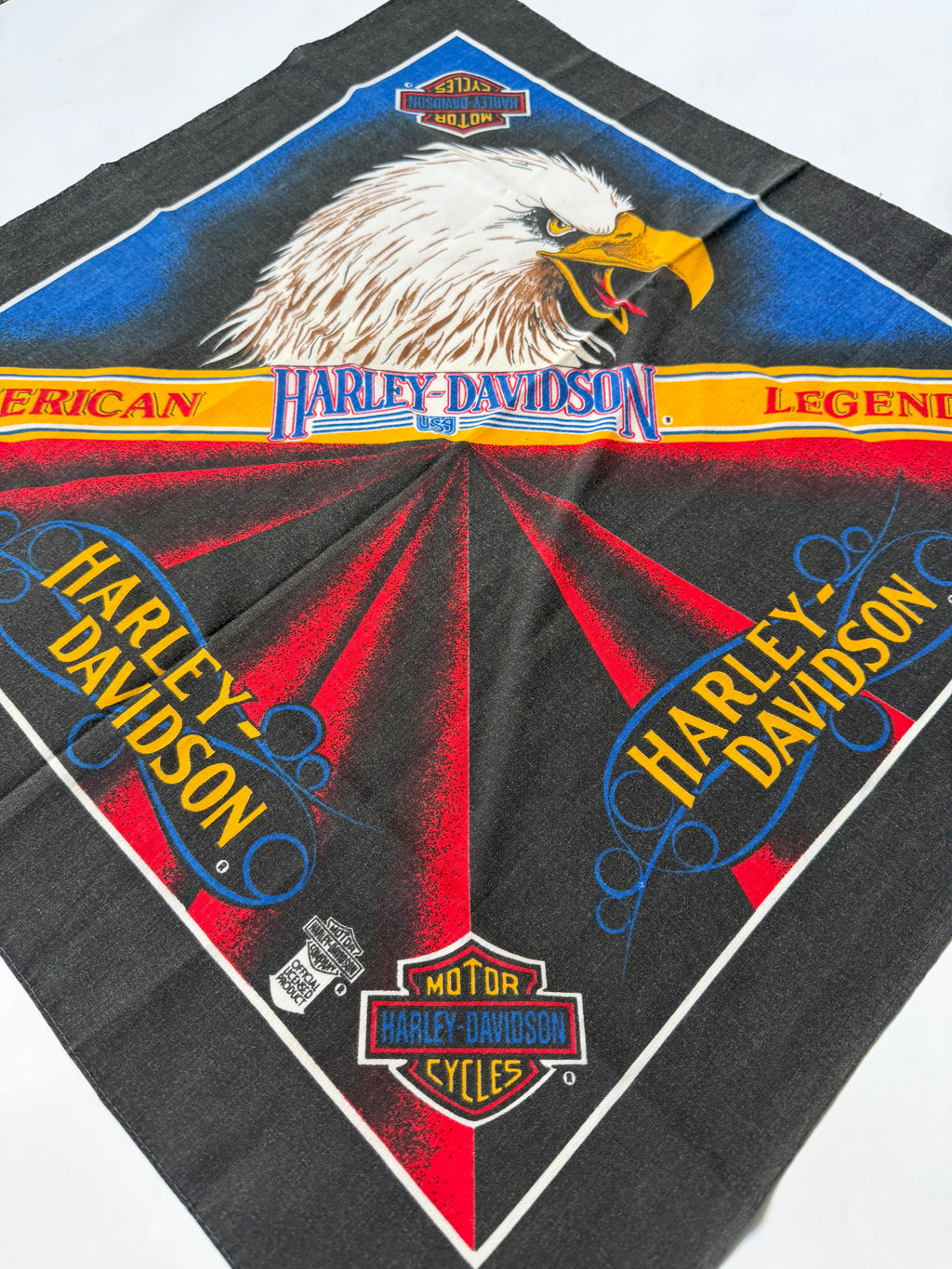 Vintage Harley-Davidson American Legend EAGLE print Bandana Handkerchief