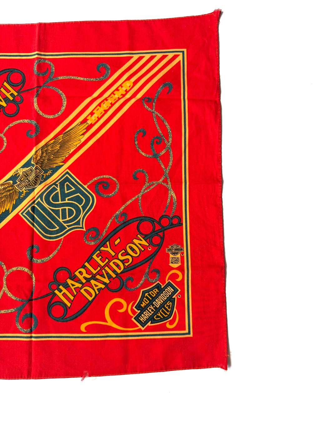 Vintage Harley-Davidson American Legend Bandana Handkerchief (red)