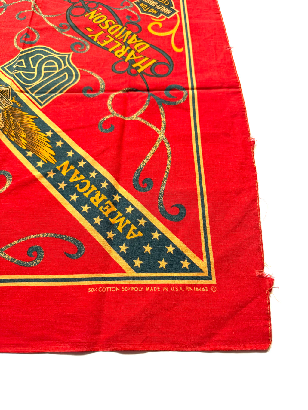 Vintage Harley-Davidson American Legend Bandana Handkerchief (red)