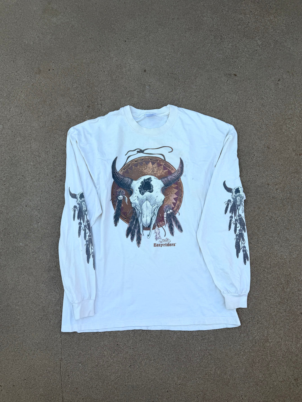 Vintage EASYRIDERS ABQ,NM Bull Skull L/S