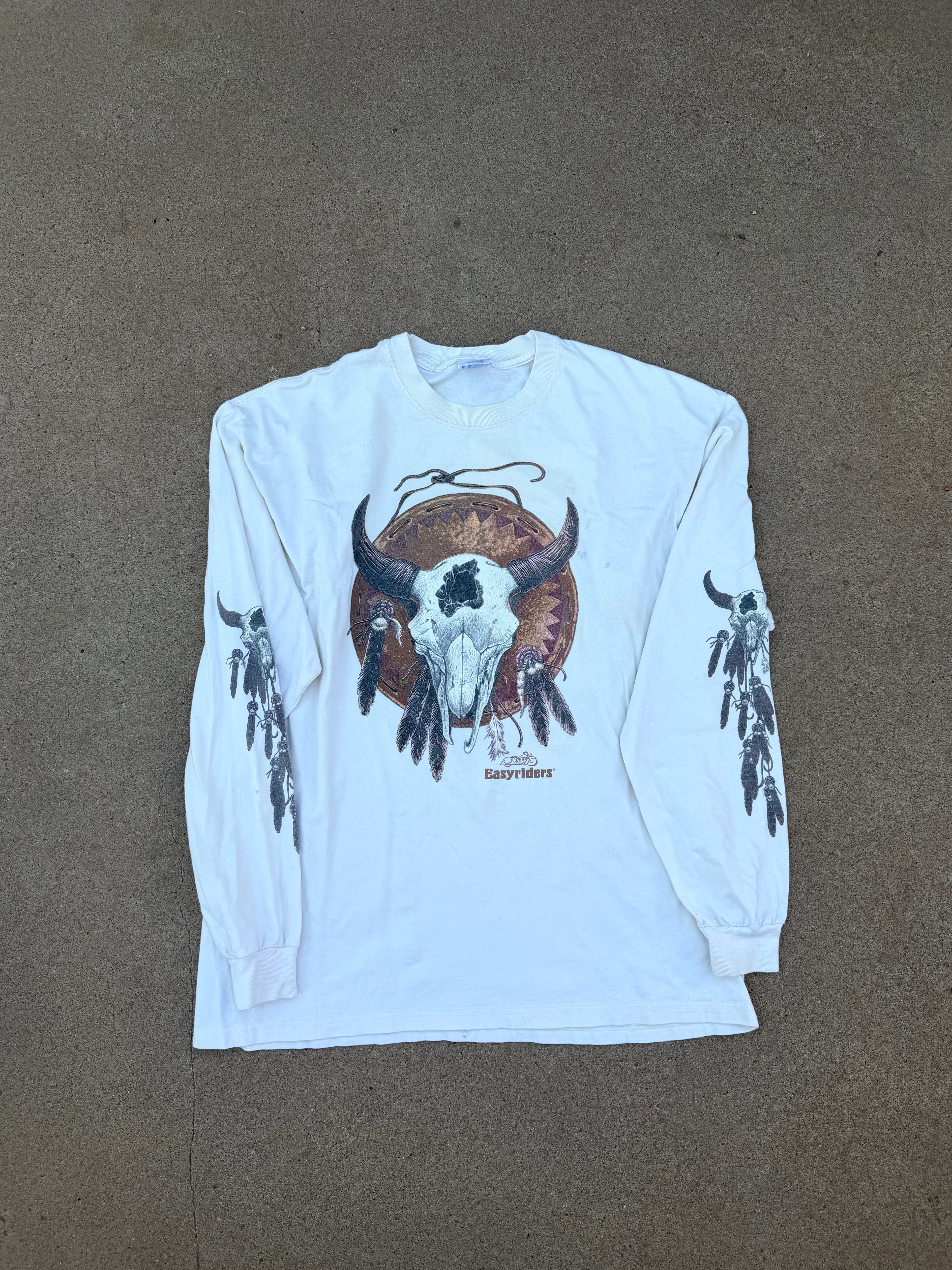 Vintage EASYRIDERS ABQ,NM Bull Skull L/S