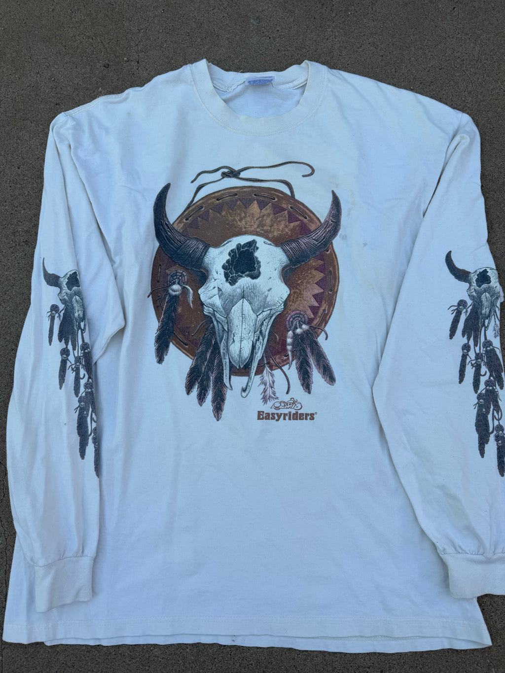 Vintage EASYRIDERS ABQ,NM Bull Skull L/S