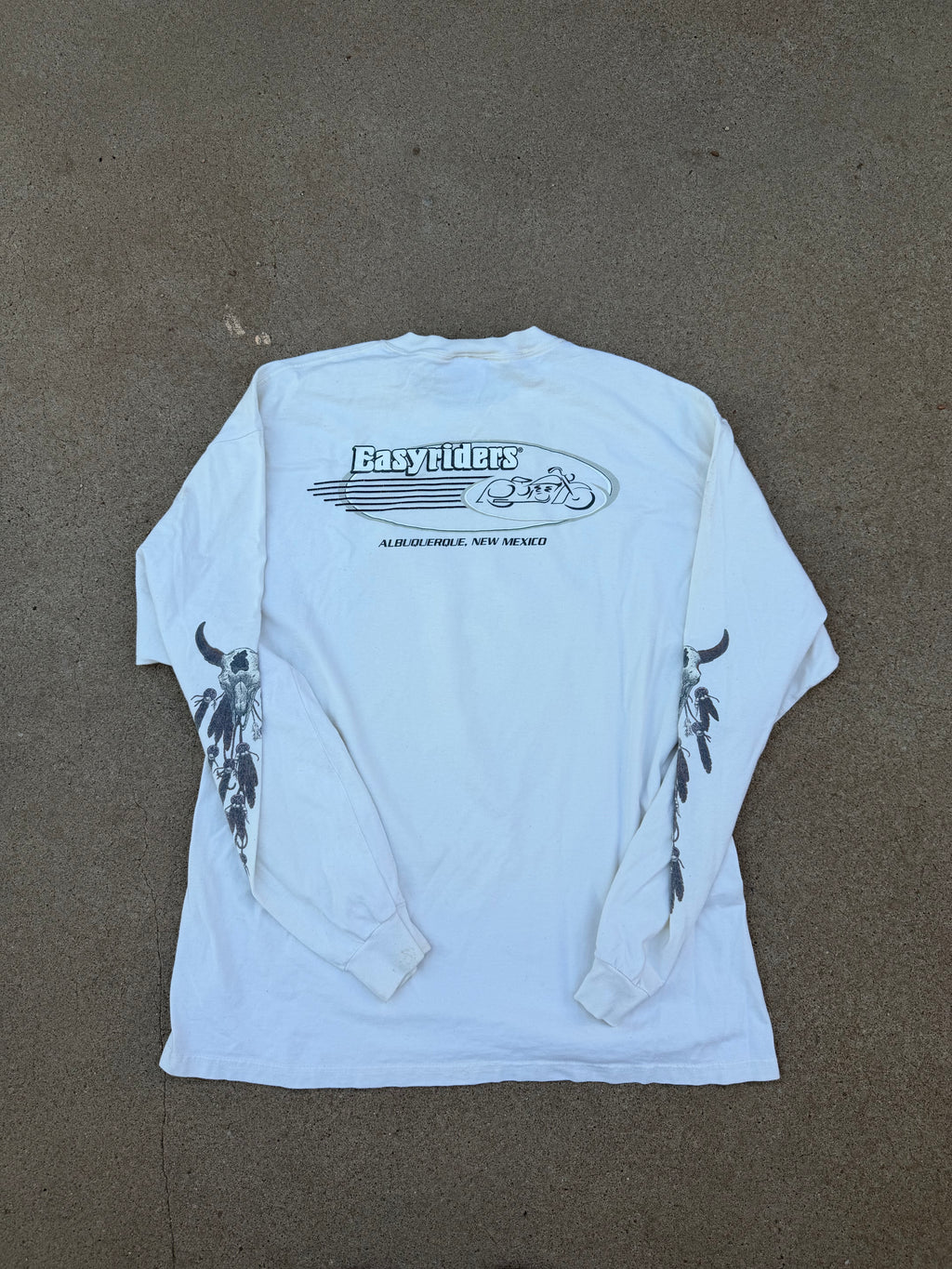 Vintage EASYRIDERS ABQ,NM Bull Skull L/S