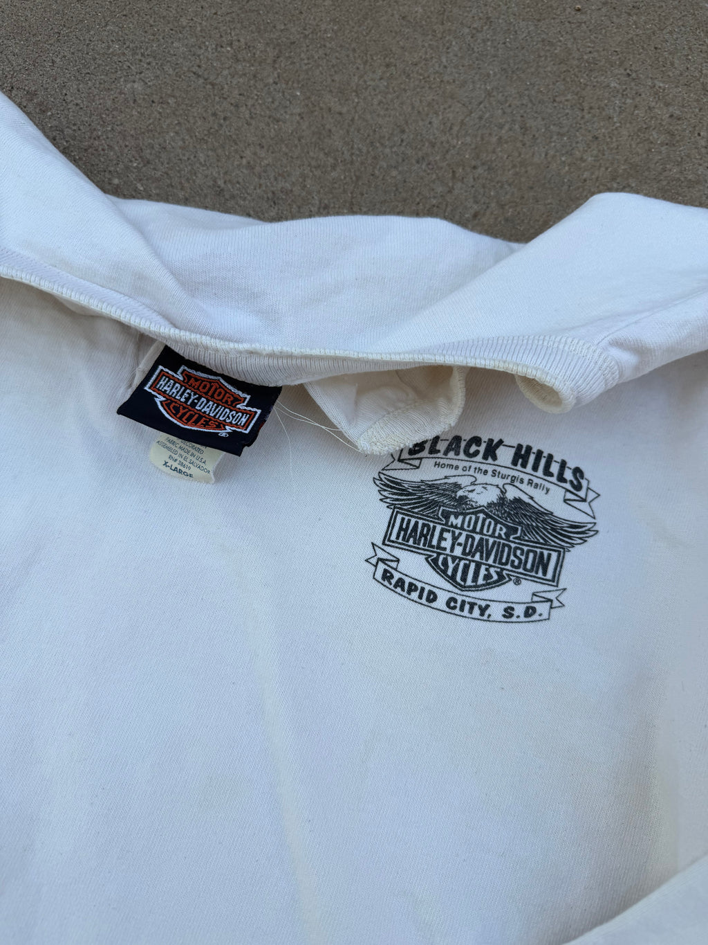 Vintage Harley-Davidson Sturgis Black Hills Button l/s pull over XL