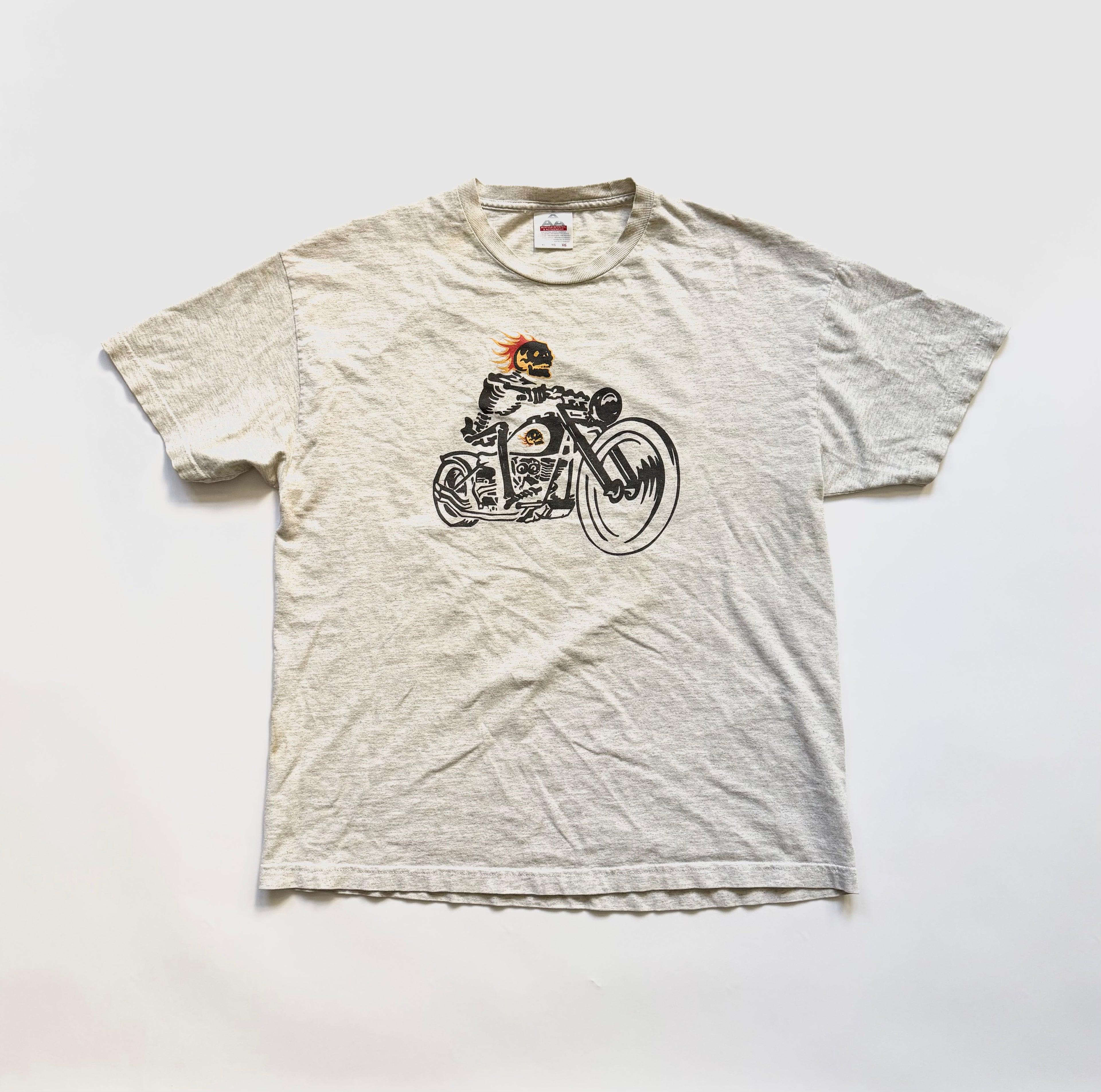 Vintage Sturgis Skull Flames Motorcycle tee