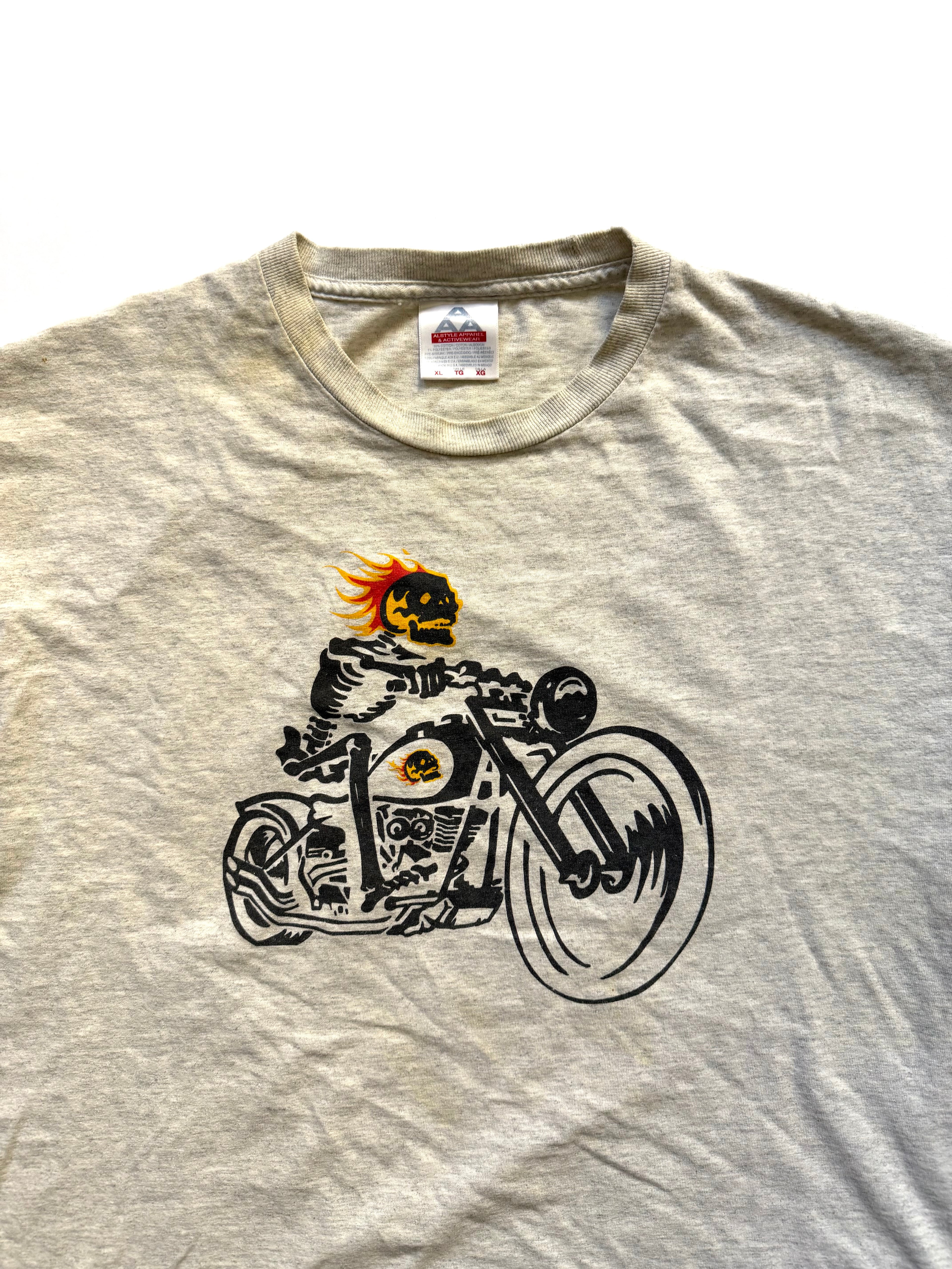 Vintage Sturgis Skull Flames Motorcycle tee