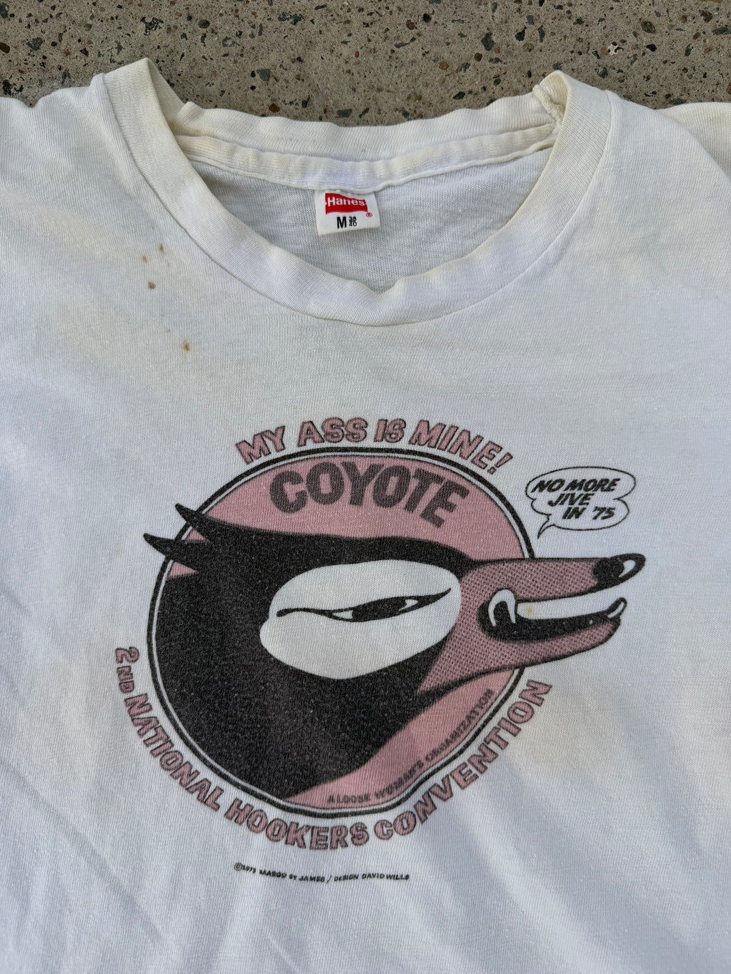 Vintage 2nd National Hookers Convention "My Ass Is Mine!" No Jive In 75' tee