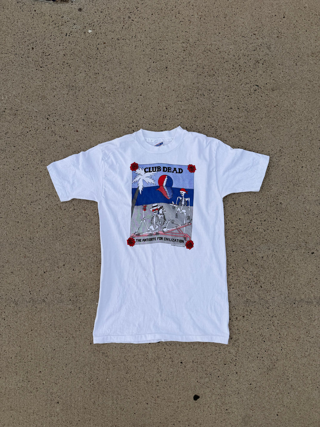 Vintage 1984 CLUB DEAD Grateful Dead tee sz M