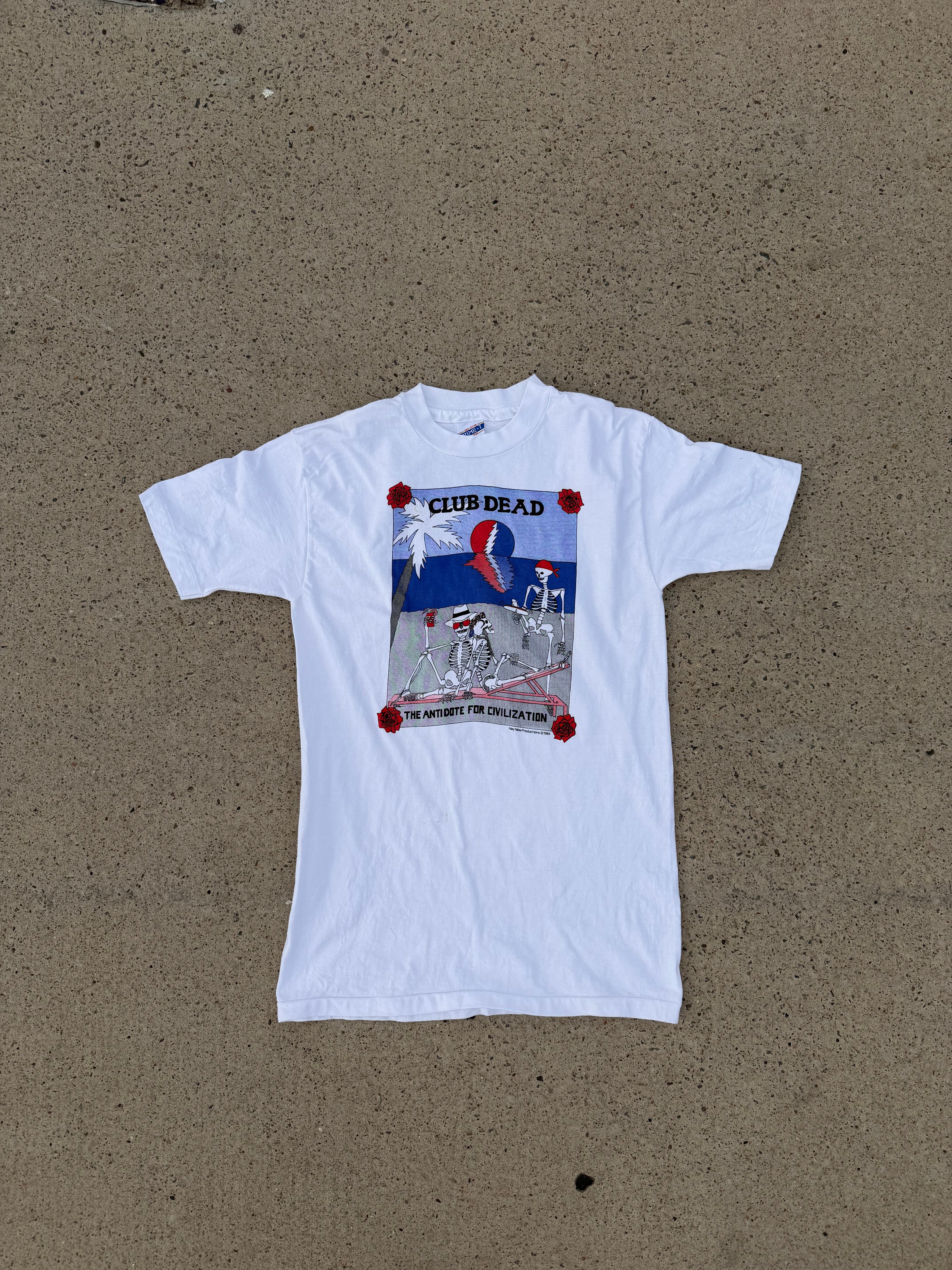 Vintage 1984 CLUB DEAD Grateful Dead tee sz M