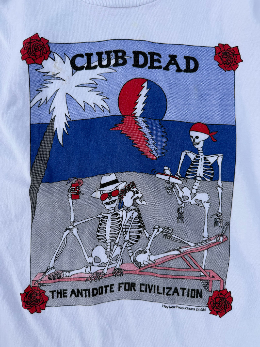 Vintage 1984 CLUB DEAD Grateful Dead tee sz M