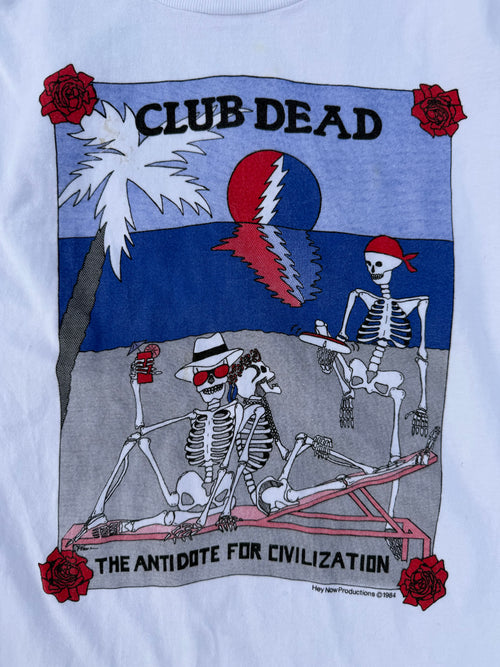 Vintage 1984 CLUB DEAD Grateful Dead tee sz M