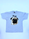 Vintage "PUG" dog tee grey size Large