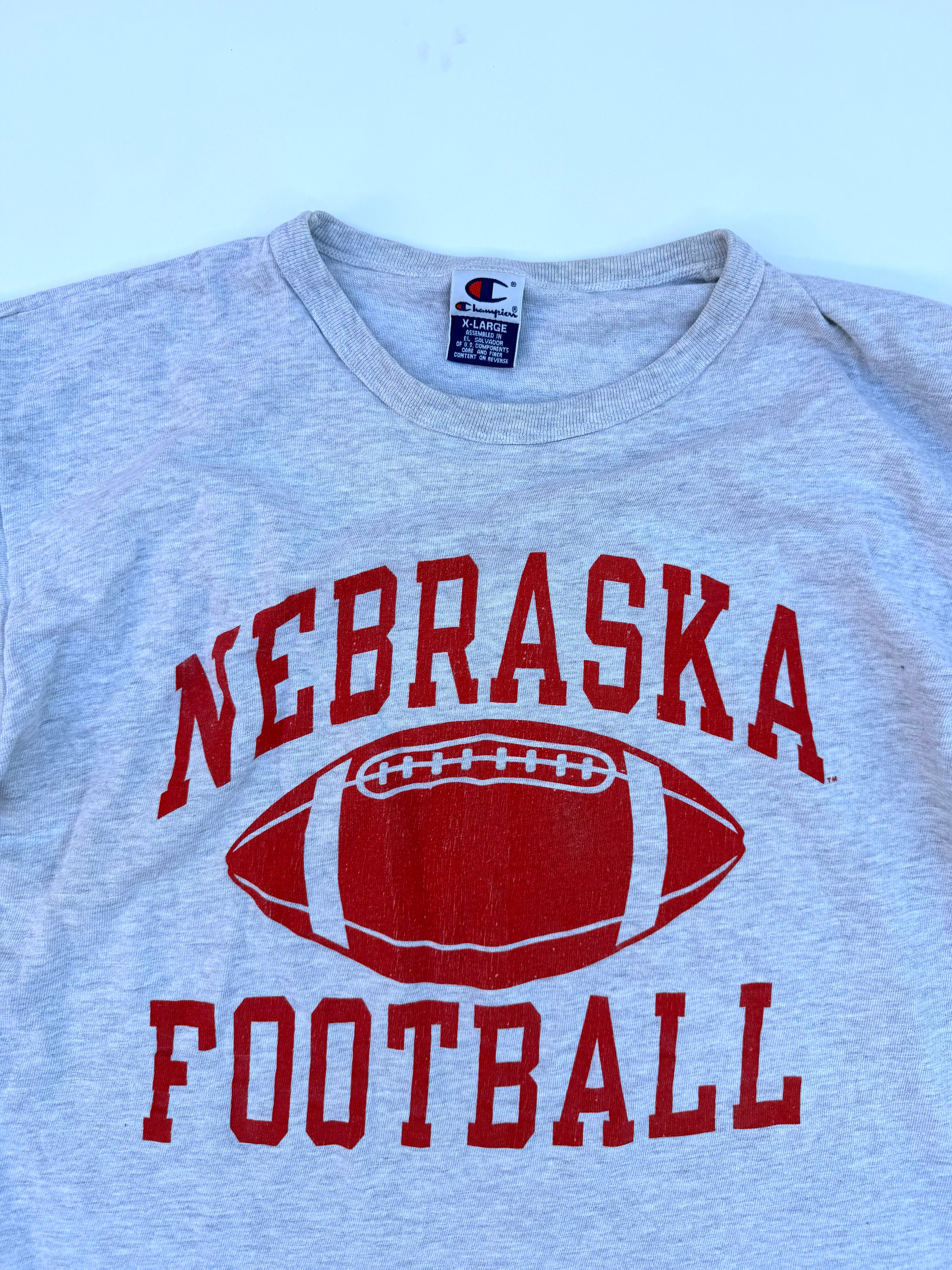 Vintage 90s Champion Nebraska Football t-shirt size XL