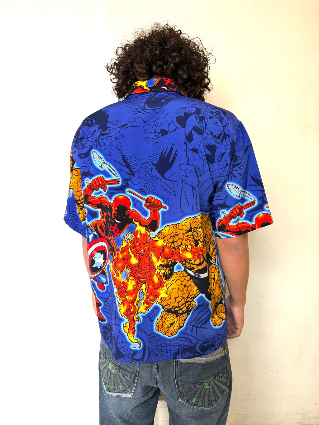 Vintage 2000 MARVEL COMICS S/S Button Up